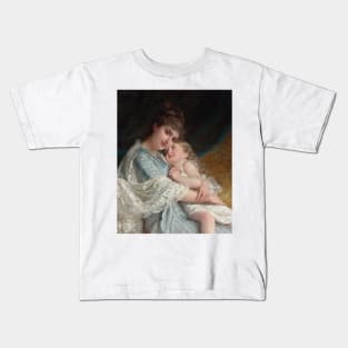 A Tender Embrace by Emile Munier Kids T-Shirt